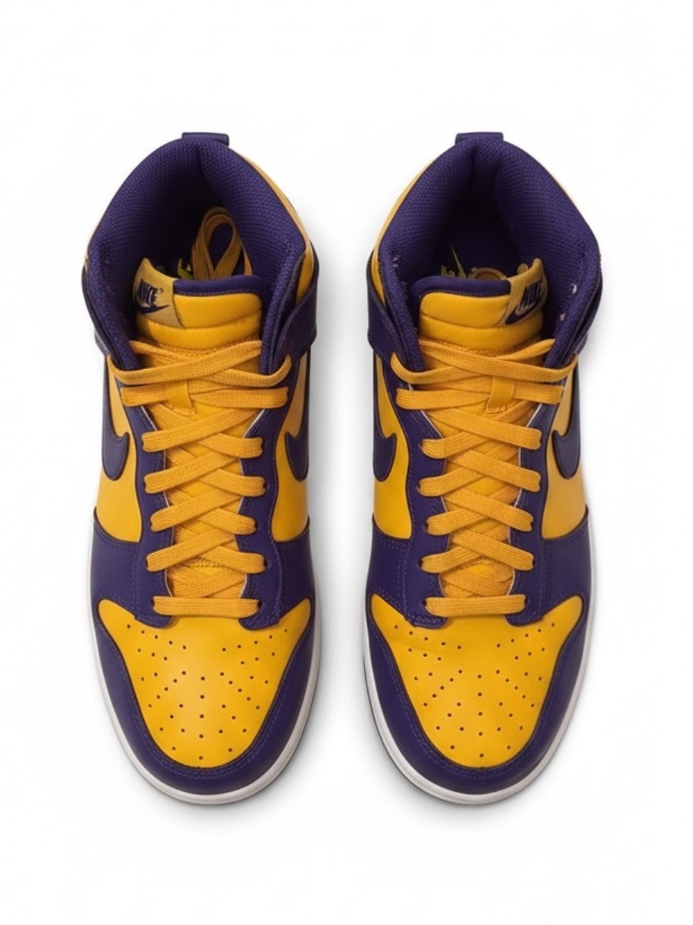 Nike Men’s Dunk High Retro Lakers Edition Purple  and Gold Sneakers  Size 8.5